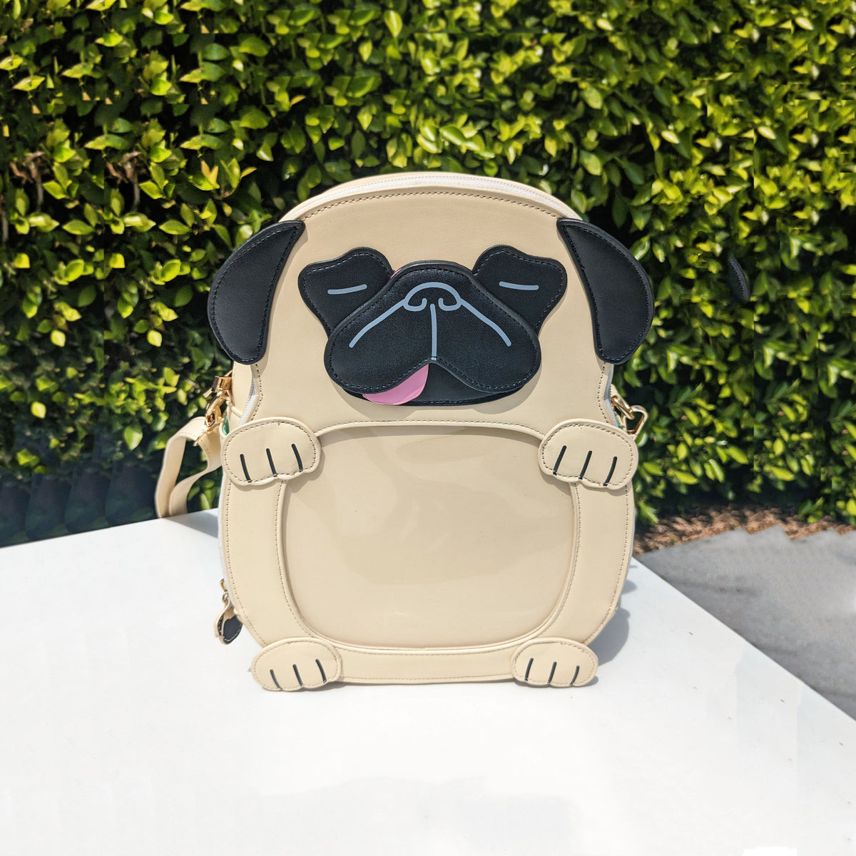 Pug in outlet backpack