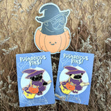 Witchy Pug Hard Enamel Pins benefitting Tiny Paws Pug Rescue