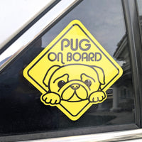 Pug Removable Bumper Stickers