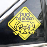 Pug Removable Bumper Stickers