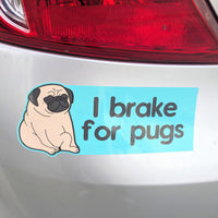 Pug Removable Bumper Stickers