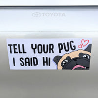 Pug Removable Bumper Stickers