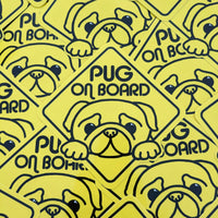 Pug Removable Bumper Stickers