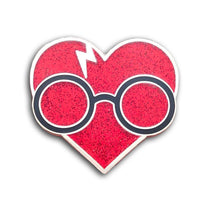 Harry Heart Hard Enamel Glitter Pin