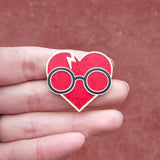 Harry Heart Hard Enamel Glitter Pin